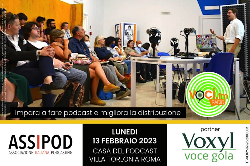 Voxyl Voce Gola, il 13 Febbraio 2023 alla “Casa del Podcast” di Roma